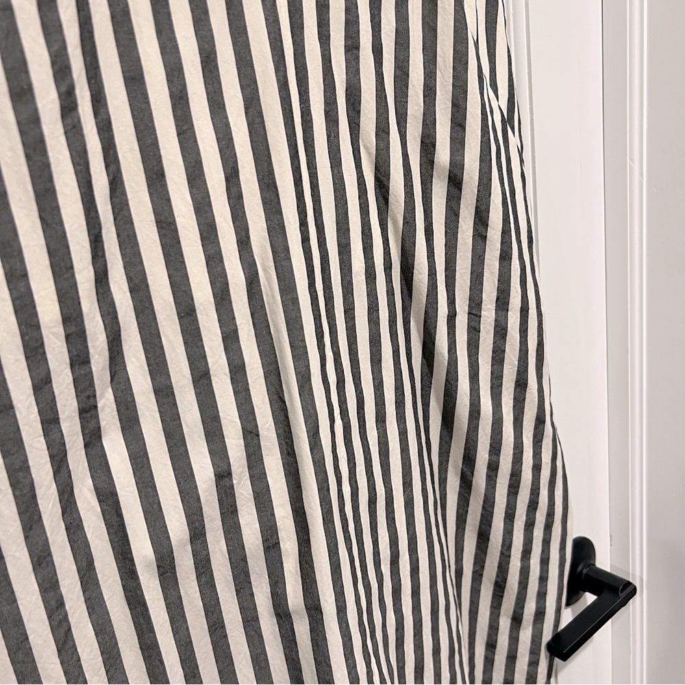 Everlane NWT The Poplin Slip Dress Bone / Black Stripe Size 2 - Picture 4 of 7